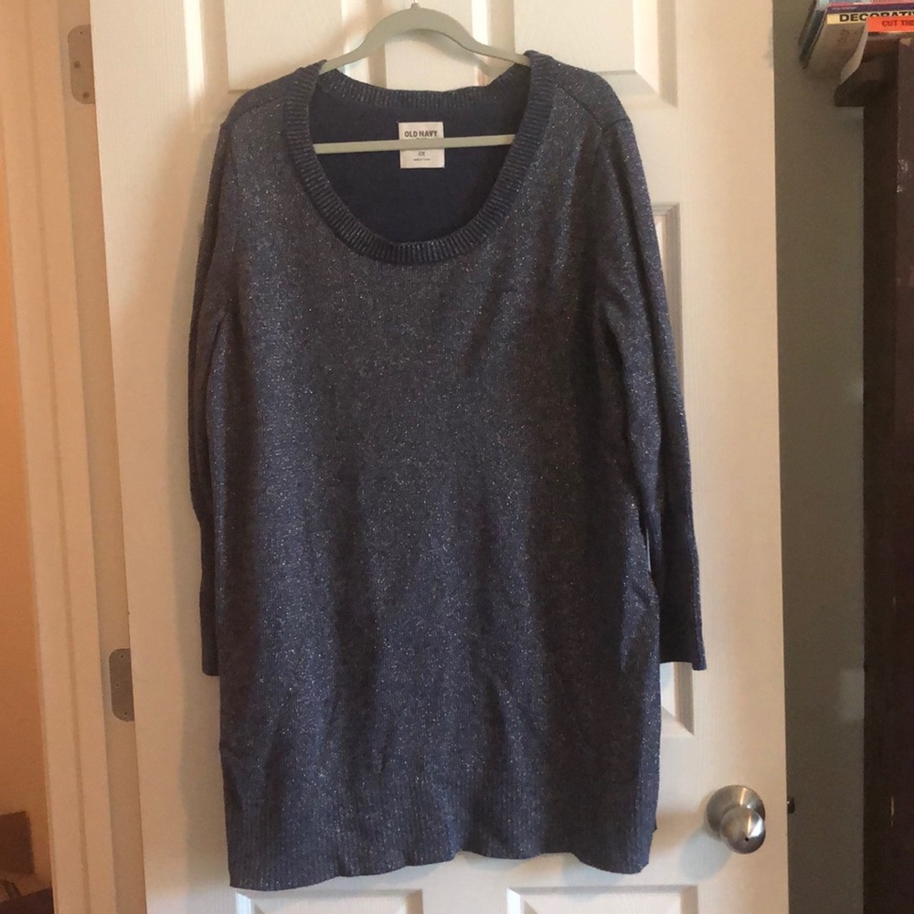 Old Navy Blue/Gold tunic sweater size 3x